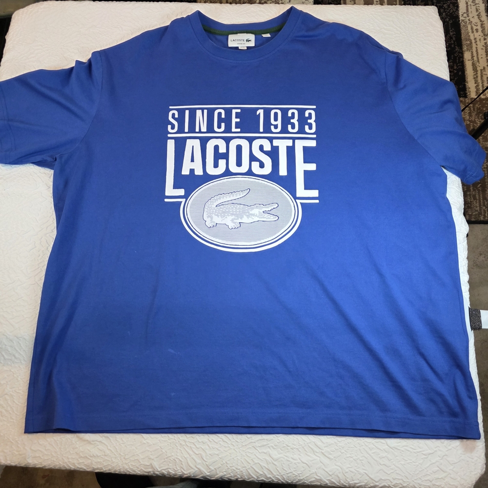 🐊‎ VINTAGE VIBE Lacoste "Since 1933" Heavy Cotton Oversized Tee size XXL